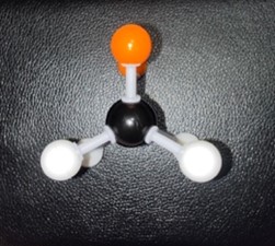 Molecular model of the Newman Projection in Full Eclipse.