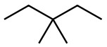 A line structure that has a 5 carbon chain with 2 methyl groups off carbon 3.