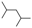 A four line chain that has a single line off carbon 2 and a single line off carbon 4